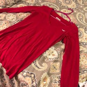 Hollister red long sleeve